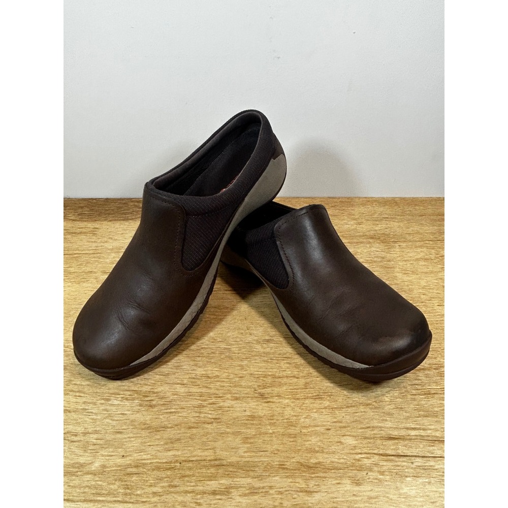 Merrell Encore Q2 Espresso Brown Leather Slip On Clogs J45820 Womens 10